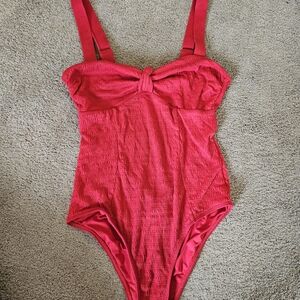 Cupshe Red Textured Bikini